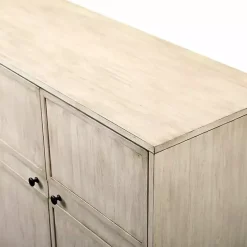 Discount Kirklands Home Birch Wood 4-Door Sideboard Ivory