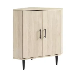 Outlet Kirklands Home Birch Wood Finish Corner Cabinet Tan
