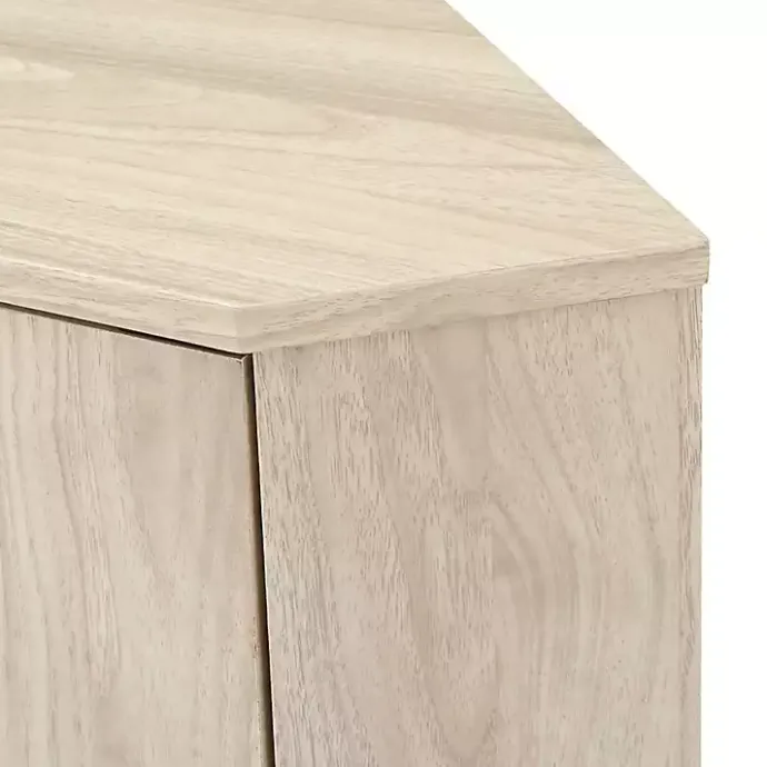 Outlet Kirklands Home Birch Wood Finish Corner Cabinet Tan