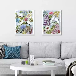Kirklands Home Bird Love Framed Canvas Art Prints, Set of 2 Multi
