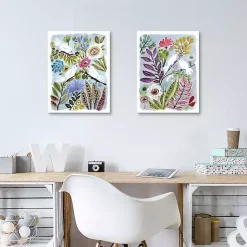 Kirklands Home Bird Love Framed Canvas Art Prints, Set of 2 Multi