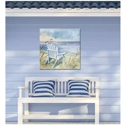 Clearance Kirklands Home Bird's Eye View II Outdoor Canvas Art Print Blue