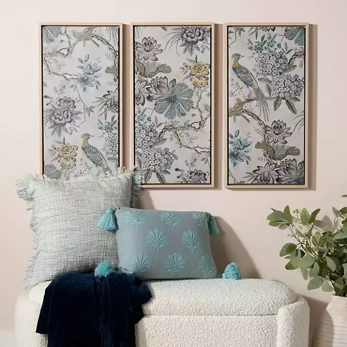 Sale Kirklands Home Birds on Branches Framed Canvas Prints, Set of 3