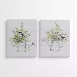 Clearance Kirklands Home Birds on Water Pitcher Canvas Art Prints, Set of 2