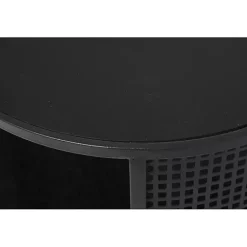 Kirklands Home & Gold Metal Mesh Round Accent Table Black