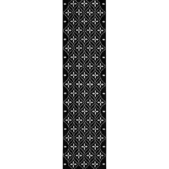 Clearance Kirklands Home Black & Ivory Quatrefoil Indoor/Outdoor Runner