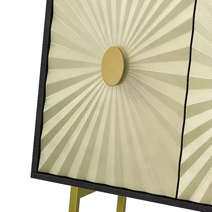 Discount Kirklands Home Black & Ivory Sunburst 4-Door Sideboard