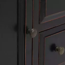 Clearance Kirklands Home & Oak 4-Drawer Charlotte Sideboard Black