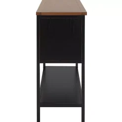 Clearance Kirklands Home & Oak 4-Drawer Charlotte Sideboard Black