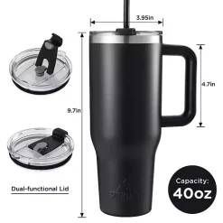 Online Kirklands Home 40 oz. Insulated Travel Tumbler Black
