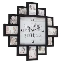 New Kirklands Home Black 12 Photo Frame Collage Clock