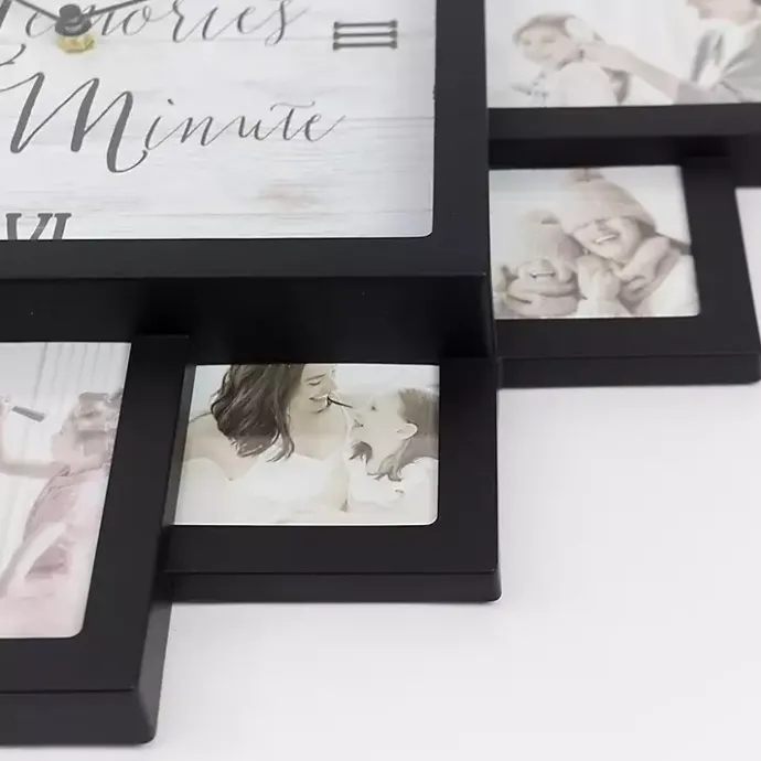 New Kirklands Home Black 12 Photo Frame Collage Clock