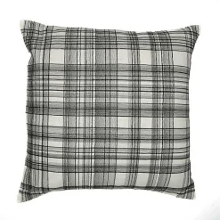 Hot Kirklands Home Black & White Handwoven Plaid Throw Pillow