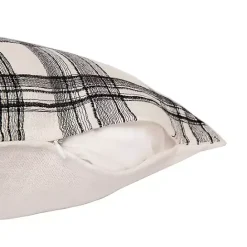 Hot Kirklands Home Black & White Handwoven Plaid Throw Pillow