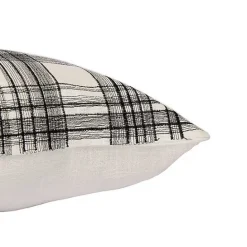 Hot Kirklands Home Black & White Handwoven Plaid Throw Pillow