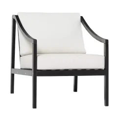 Discount Kirklands Home Black Acacia Wood Outdoor Club Chair