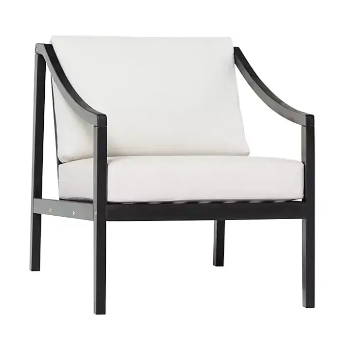 Discount Kirklands Home Black Acacia Wood Outdoor Club Chair