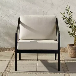 Discount Kirklands Home Black Acacia Wood Outdoor Club Chair