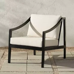 Discount Kirklands Home Black Acacia Wood Outdoor Club Chair