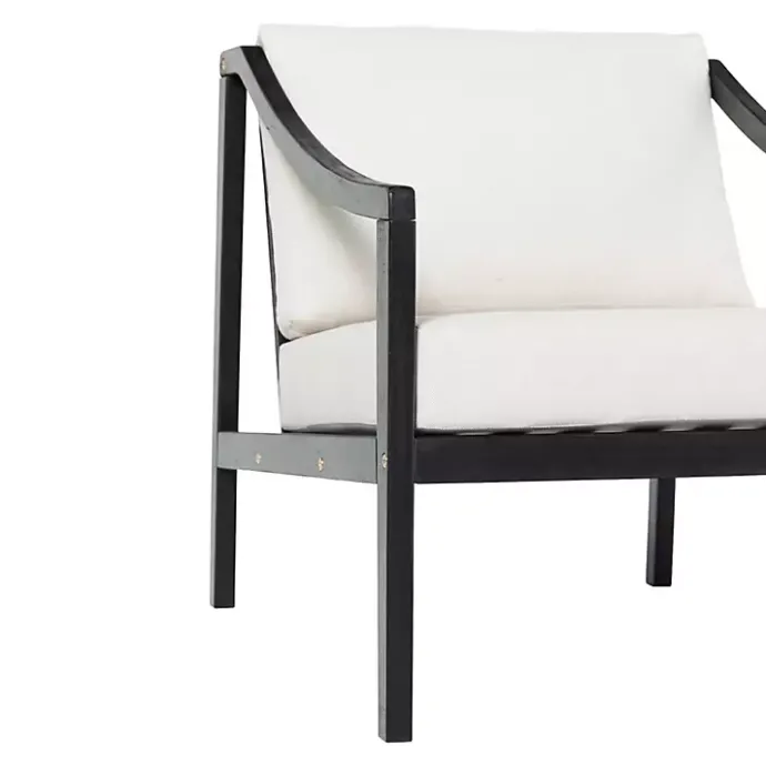 Discount Kirklands Home Black Acacia Wood Outdoor Club Chair