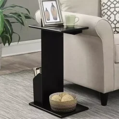 Online Kirklands Home Accent Table with Magazine Holder Black