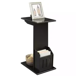 Online Kirklands Home Accent Table with Magazine Holder Black