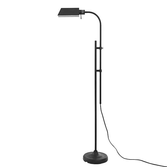 Discount Kirklands Home Adjustable Height Pharmacy Floor Lamp Black