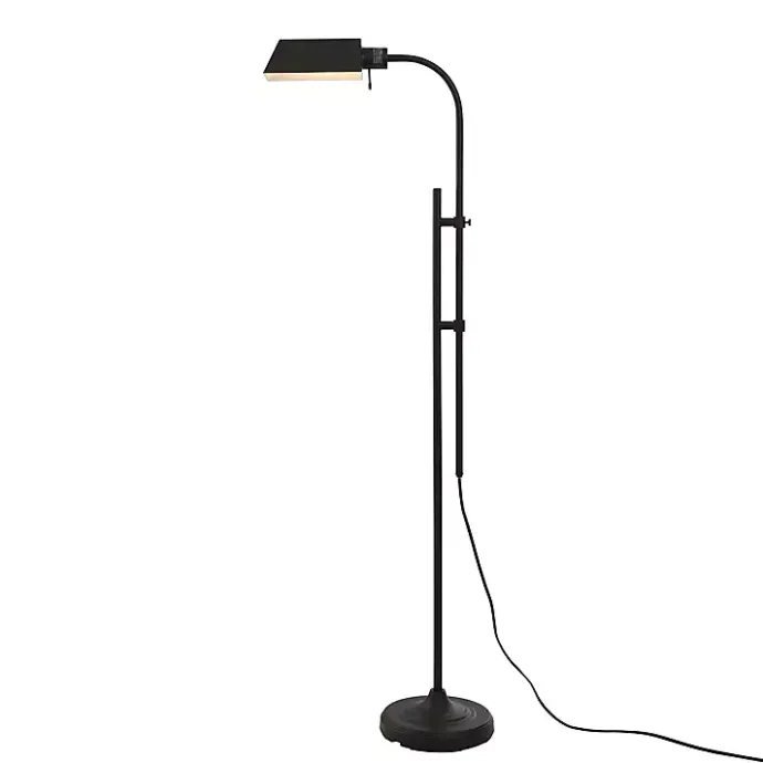 Discount Kirklands Home Adjustable Height Pharmacy Floor Lamp Black