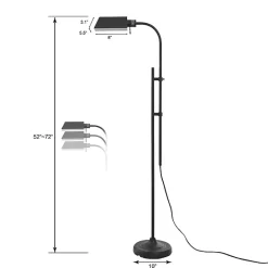 Discount Kirklands Home Adjustable Height Pharmacy Floor Lamp Black