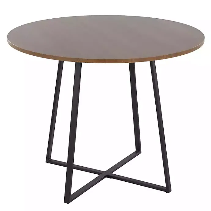 Sale Kirklands Home Black and Canary Cosmo Round Dining Table Brown
