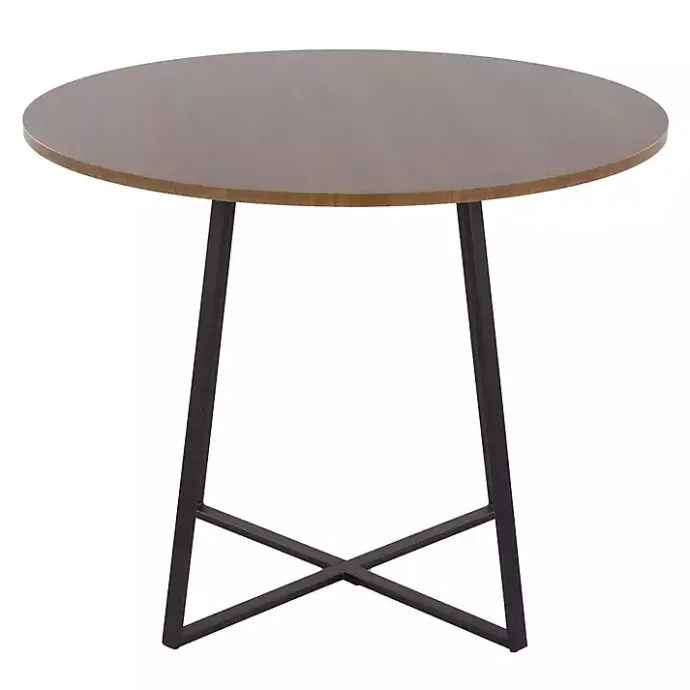 Sale Kirklands Home Black and Canary Cosmo Round Dining Table Brown