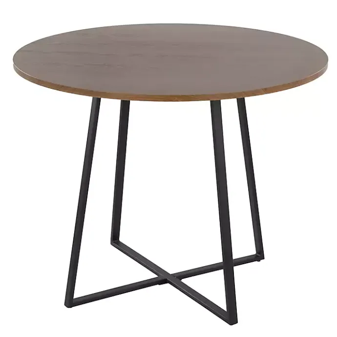 Sale Kirklands Home Black and Canary Cosmo Round Dining Table Brown