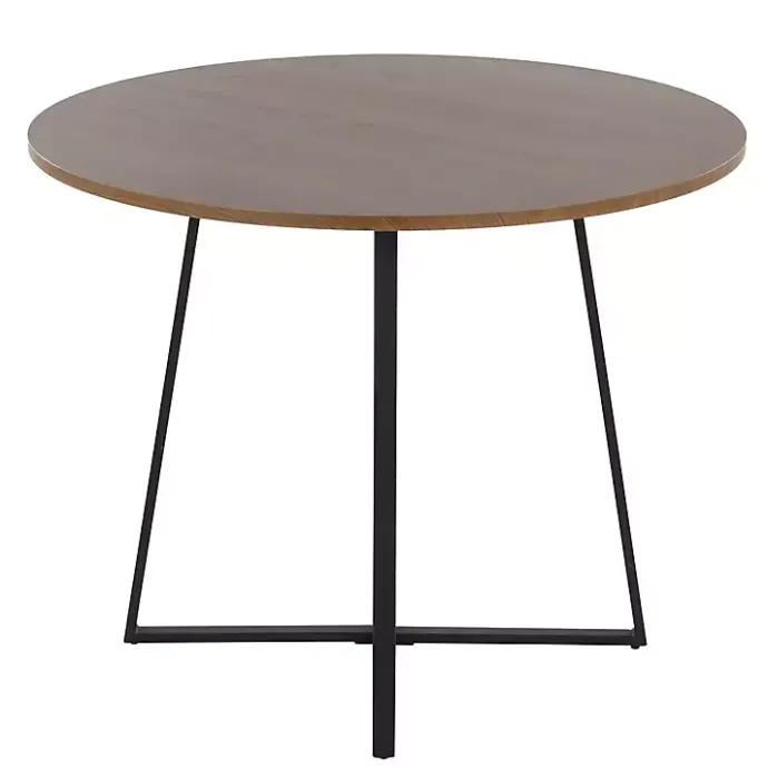 Sale Kirklands Home Black and Canary Cosmo Round Dining Table Brown