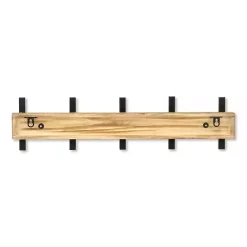 Discount Kirklands Home Black and Brown 5-Hook Coat Rack