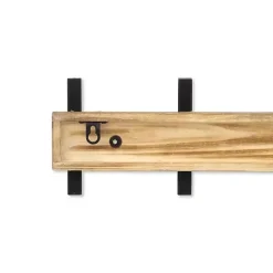 Discount Kirklands Home Black and Brown 5-Hook Coat Rack