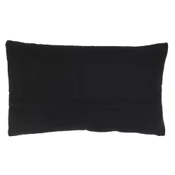 Outlet Kirklands Home and Cream Woven Pattern Lumbar Pillow Black