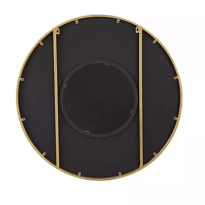 Sale Kirklands Home and Gold Double Ribbed Wall Mirror Black