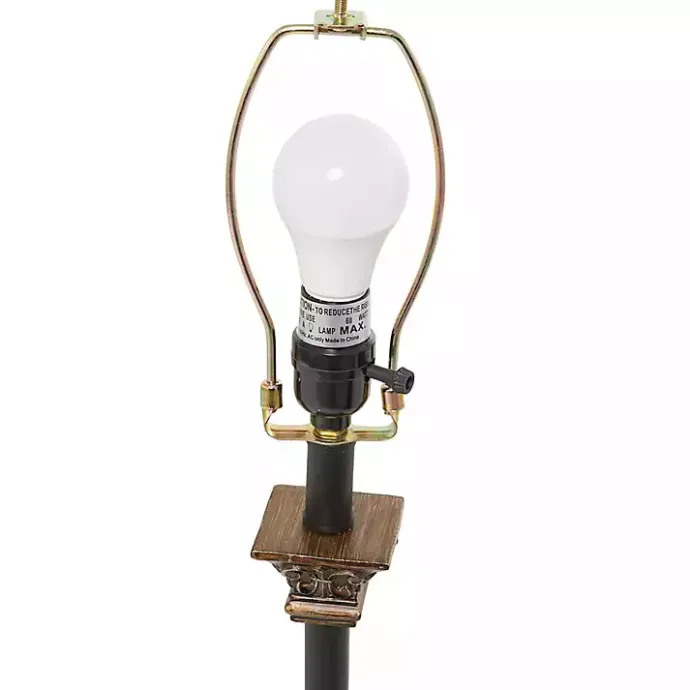 Hot Kirklands Home and Gold Fleur De Lis Buffet Lamp Black