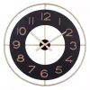 Hot Kirklands Home Black and Gold Open Frame Axis Clock