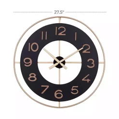 Hot Kirklands Home Black and Gold Open Frame Axis Clock