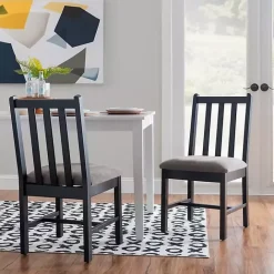 Kirklands Home Black and Classic Dining Chairs, Set of 2 Gray