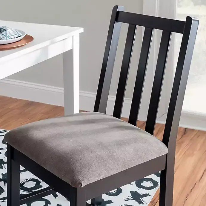 Kirklands Home Black and Classic Dining Chairs, Set of 2 Gray