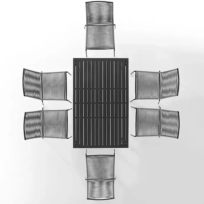 Sale Kirklands Home Black and Gray Rope 7-pc. Outdoor Dining Set