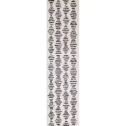 Sale Kirklands Home Black and Ivory Tulum Geometric Runner, 2x8