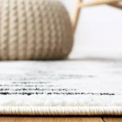 Sale Kirklands Home Black and Ivory Tulum Geometric Runner, 2x8