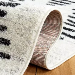 Sale Kirklands Home Black and Ivory Tulum Geometric Runner, 2x8