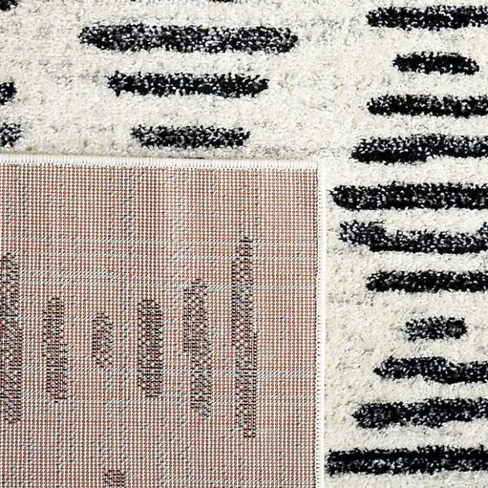 Sale Kirklands Home Black and Ivory Tulum Geometric Runner, 2x8