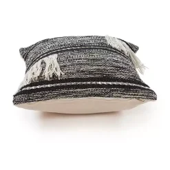 Hot Kirklands Home Black and Natural Mingled Texture Pillow