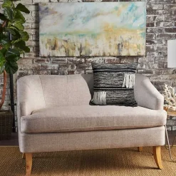 Hot Kirklands Home Black and Natural Mingled Texture Pillow