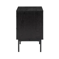 Clearance Kirklands Home Black and Natural Wood 2-Drawer Nightstand